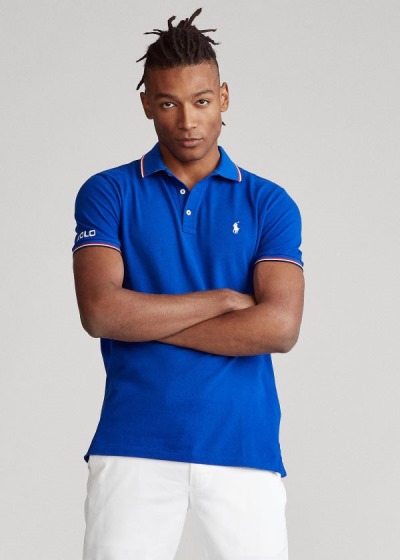 Polo Ralph Lauren Custom Slim Fit Mesh Polo Herre Danmark (GNLYU5340)